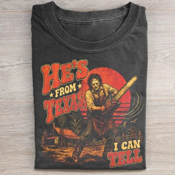 He's From Texas Vintage Horror Tee