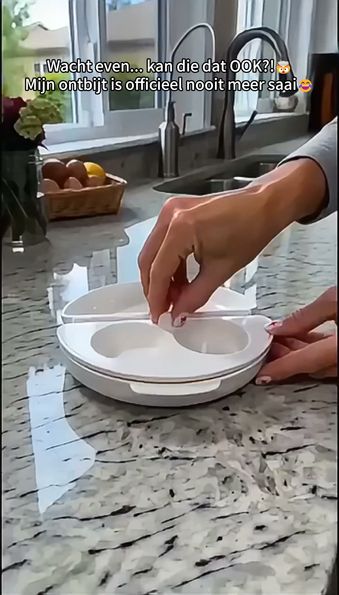 2-in-1 magnetron eierkoker en spiegeleivorm