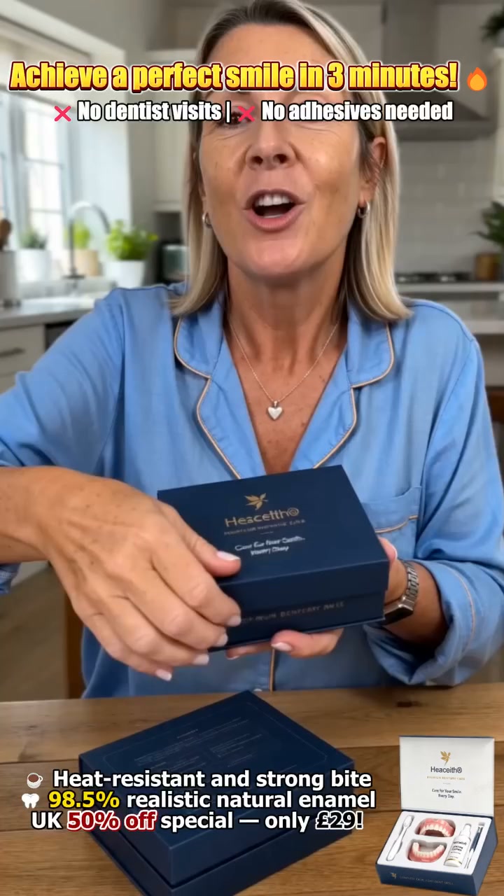 Tired of loose dentures and messy glue? Get a secure, natural smile right at home—no dental visits required!
