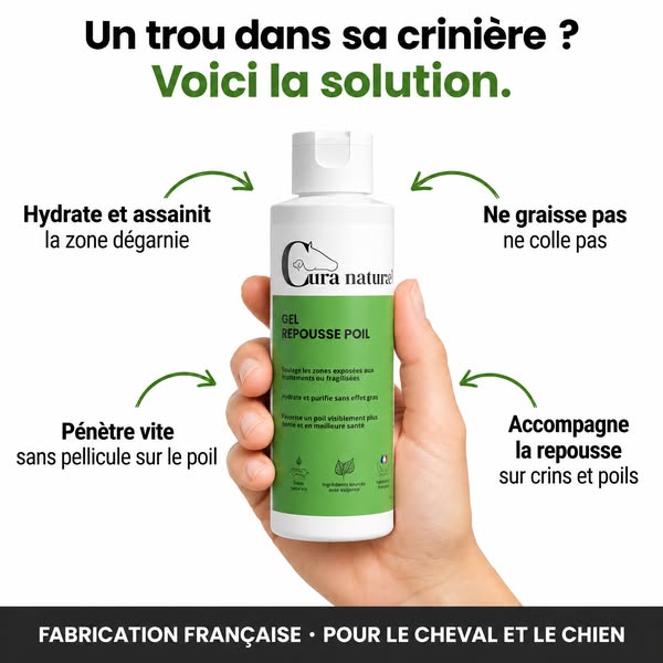 Gel repousse poil pour cheval · Note 4,8/5