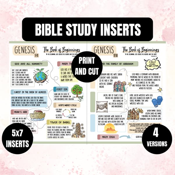 90% Off Bible Study Inserts, Old & New Testament