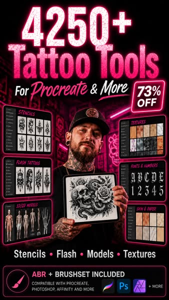 73% off pro tattoo tools