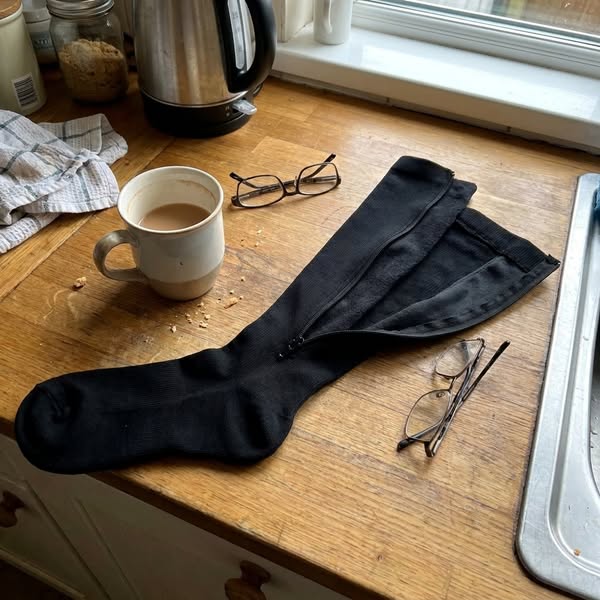 Open flat. Foot in. Zip up.