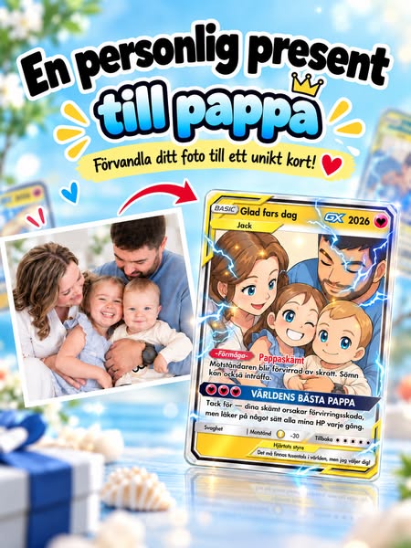 Personligt Pokémon-kort till pappa