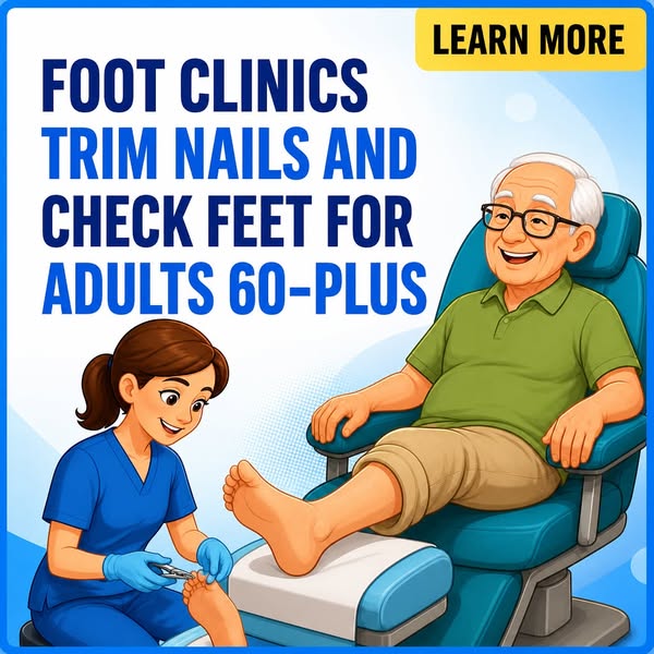 Foot Clinics Trim Nails And Check Feet For Adults 60-Plus