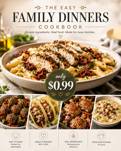 Final Chance! Easy Family Dinners $0.99