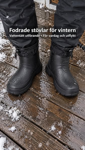 Fodrade stövlar för vinter och friluftsliv