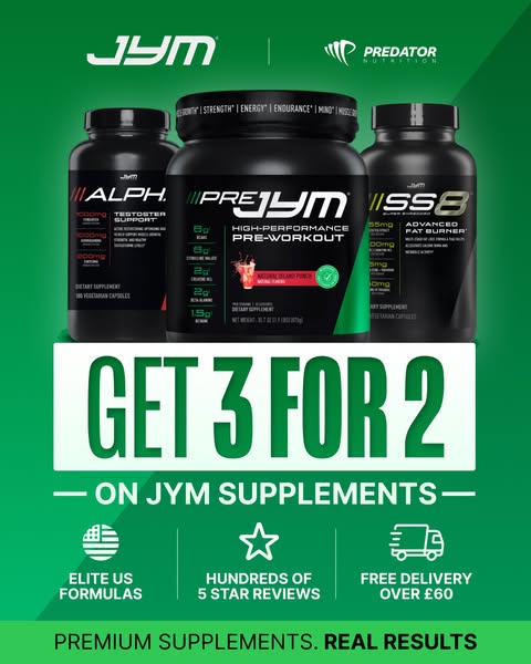 Stock up on JYM. Pay for 2. Get 3.