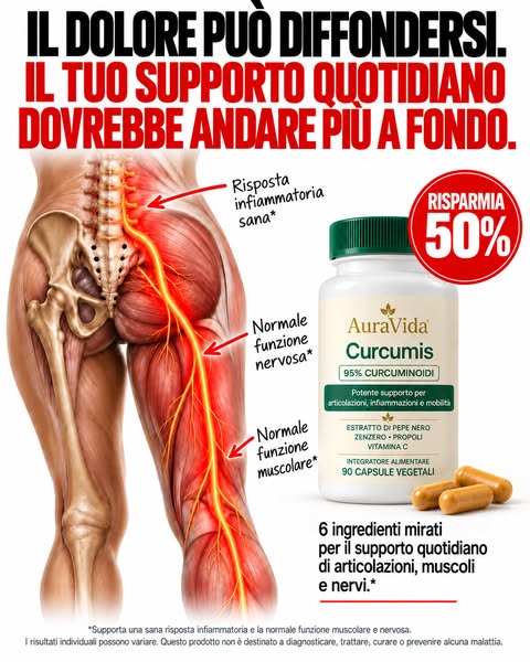 Curcuma a dosaggio clinicamente testato, senza additivi