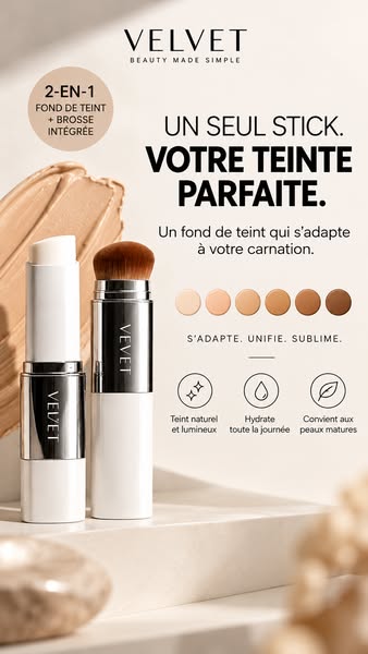 Un seul stick. La bonne teinte, tout simplement.