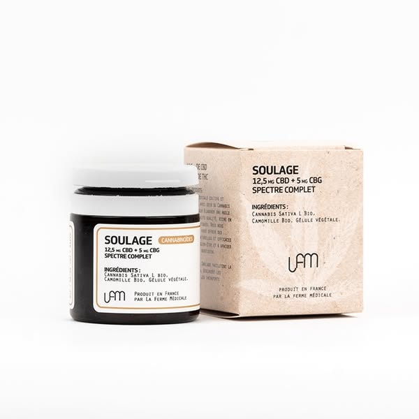 Gélule CBD | Soulage CBD + CBG + Camomille – 30 unités