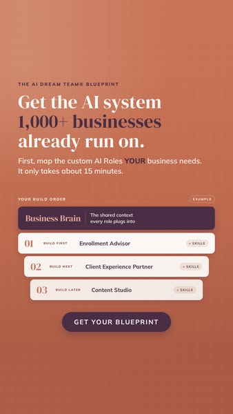 Get your custom AI Dream Team® Blueprint for $22