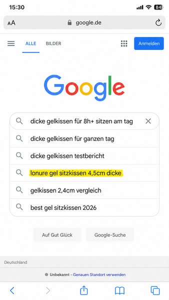 Bei Gelkissen lohnt sich der Blick auf die Dicke. 30 Tage testen.