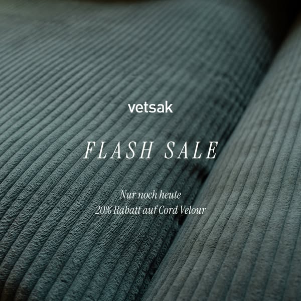 Letzter Tag: 20% auf Cord Velour