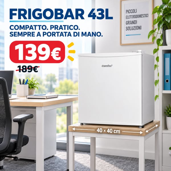 Frigobar 43L in Offerta: Risparmi €50!