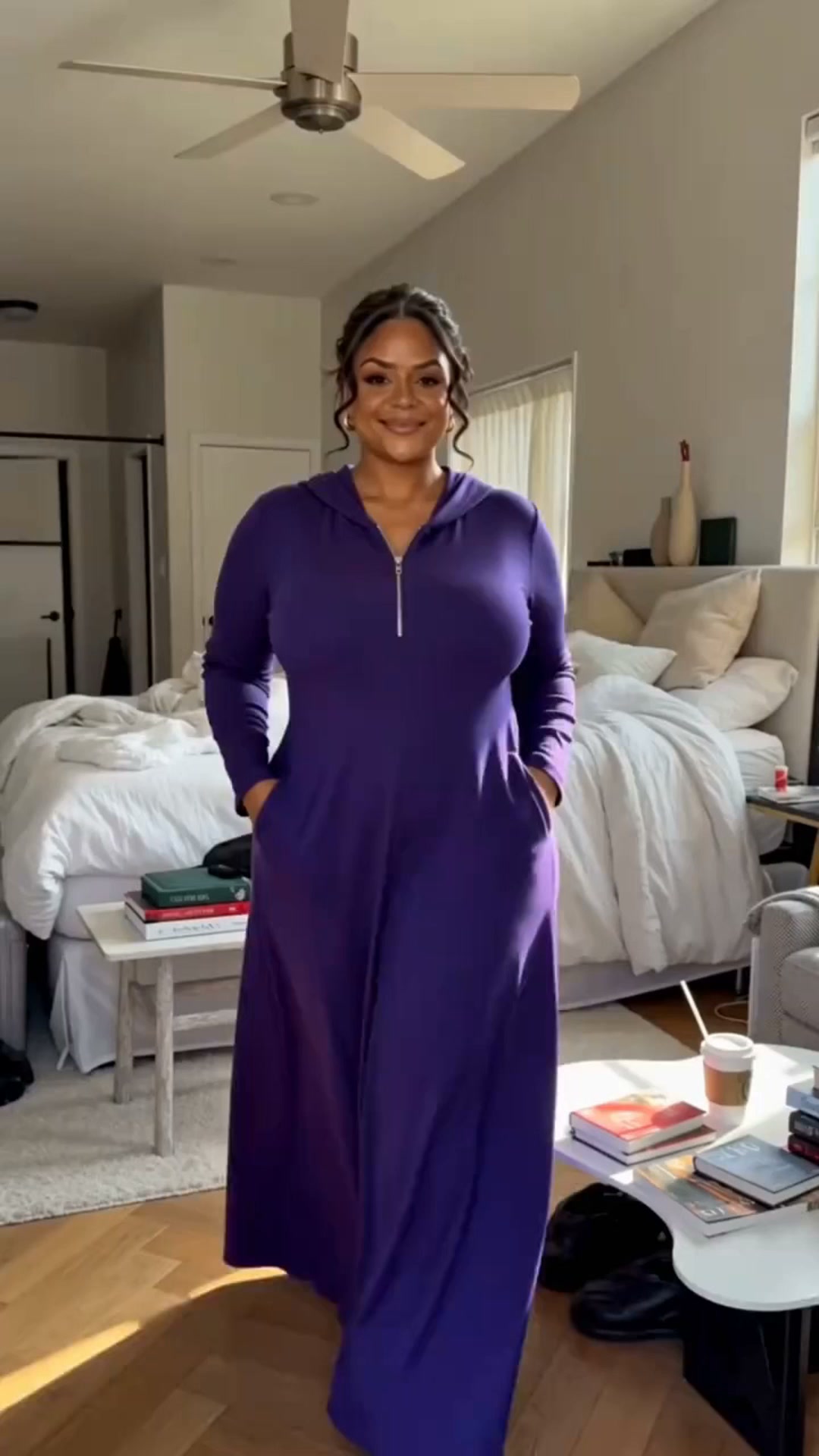 The Cozy Maxi Dress With a Neckline You Control