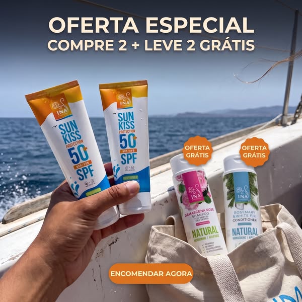 Leva 2 cremes solares e recebe 2 presentes