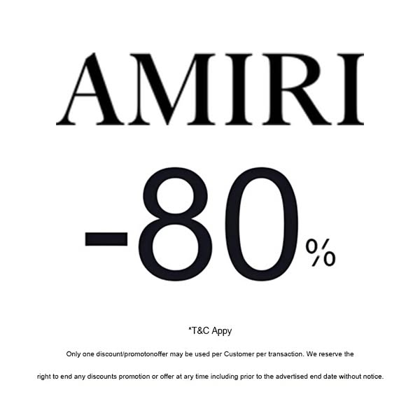 AMIRI 80+% OFF Best Prices.