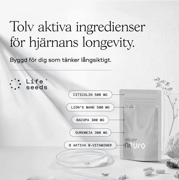 Tre kapslar om dagen. För hjärnan du vill ha kvar länge.