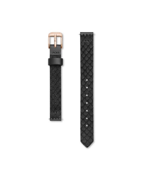 Small Edit Watch Strap Black Leather - Rosefield