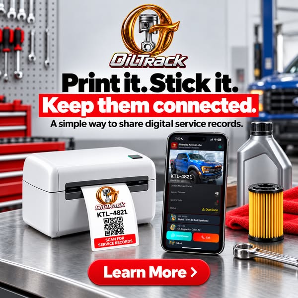 Print a Sticker. Share a Service History.