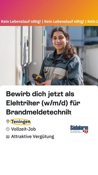 Elektroniker / Elektriker (w/m/d) für Brandmeldetechnik in Teningen