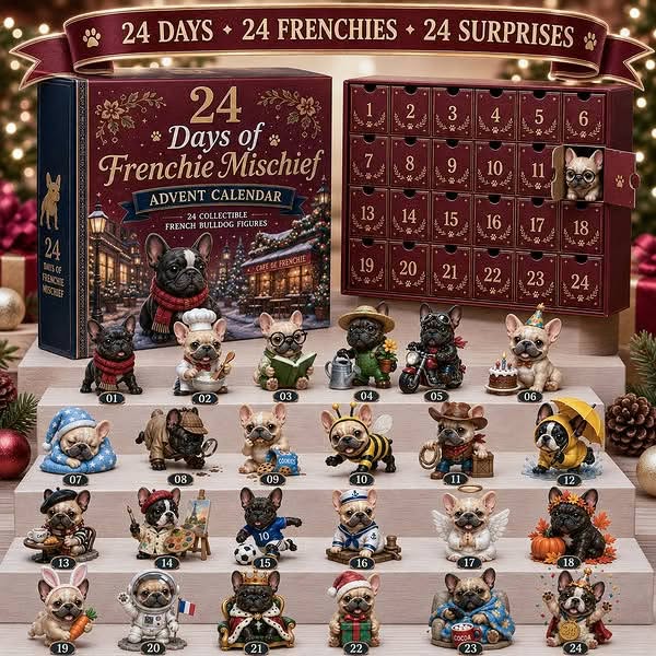 2026 French Bulldog Advent Calendar – 24 Days of Frenchie Mischief - Bulldog