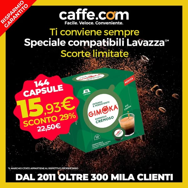 Comprare i tuoi caffè ora è Facile, Veloce e Conveniente