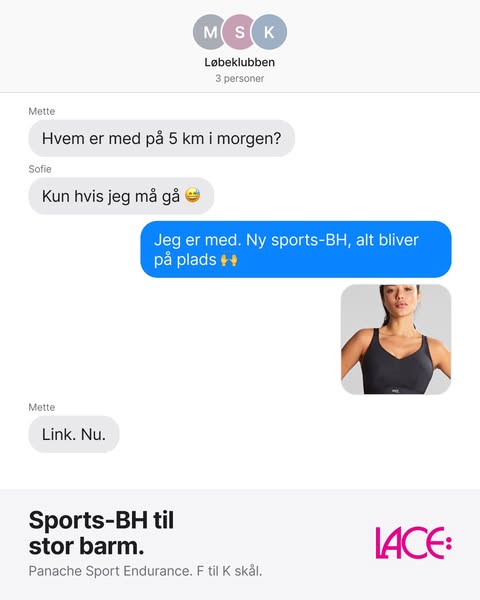 Sports-BH'er til stor barm