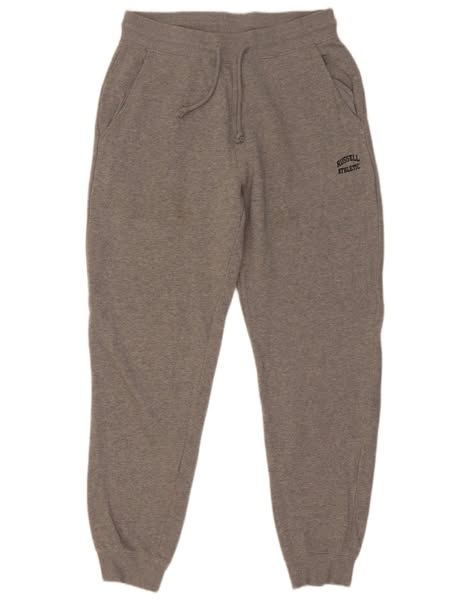 Russell Athletic Mens Tracksuit Trousers Joggers Medium Grey Flecked Cotton