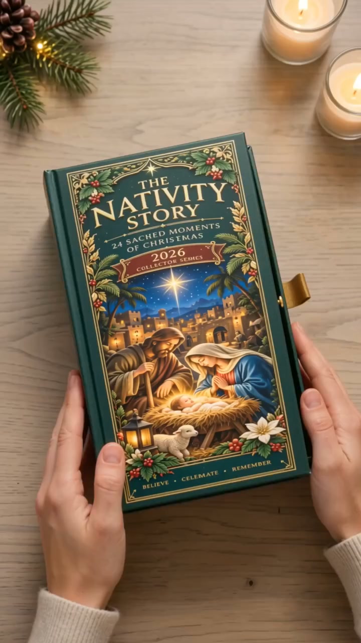 Nativity Story 2026 – 24 Sacred Moments of Christmas Countdown Calendar with 24 Unique Nativity Miniatures, Christian Christmas Collectible