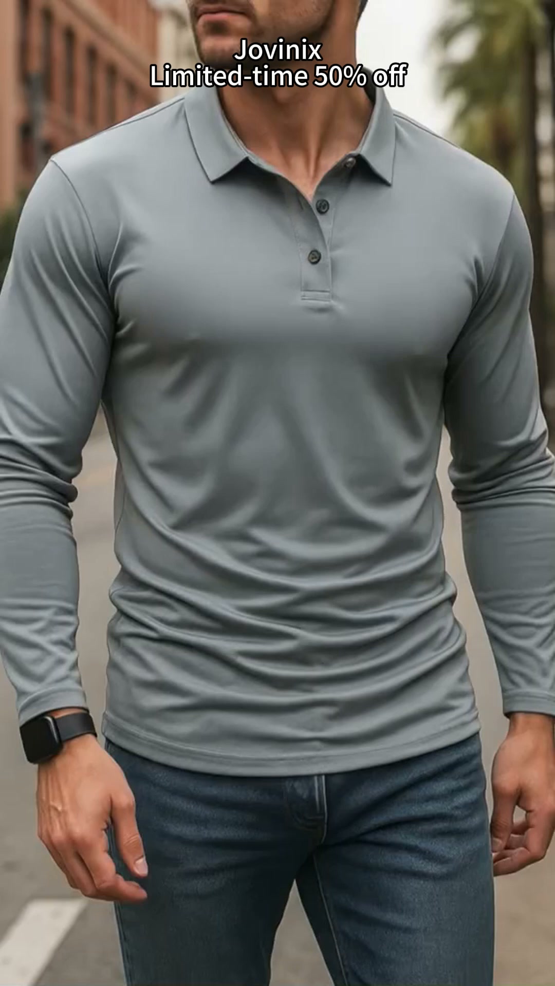 Get this long sleeve polo now while it’s 50% OFF