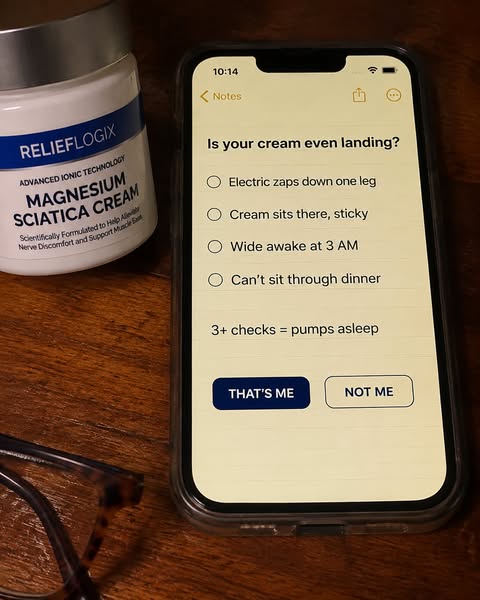 Relieflogix™ Magnesium Cream is designed to support relief from sciatic, lower-back & nerve discomfort
