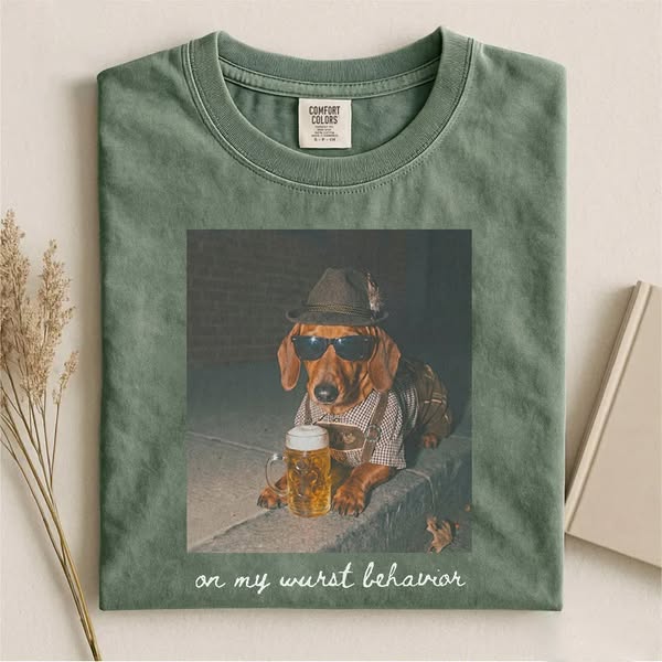 On My Wurst Behavior Dachshund Oktoberfest T-shirt
