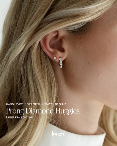Prong Diamond Huggies