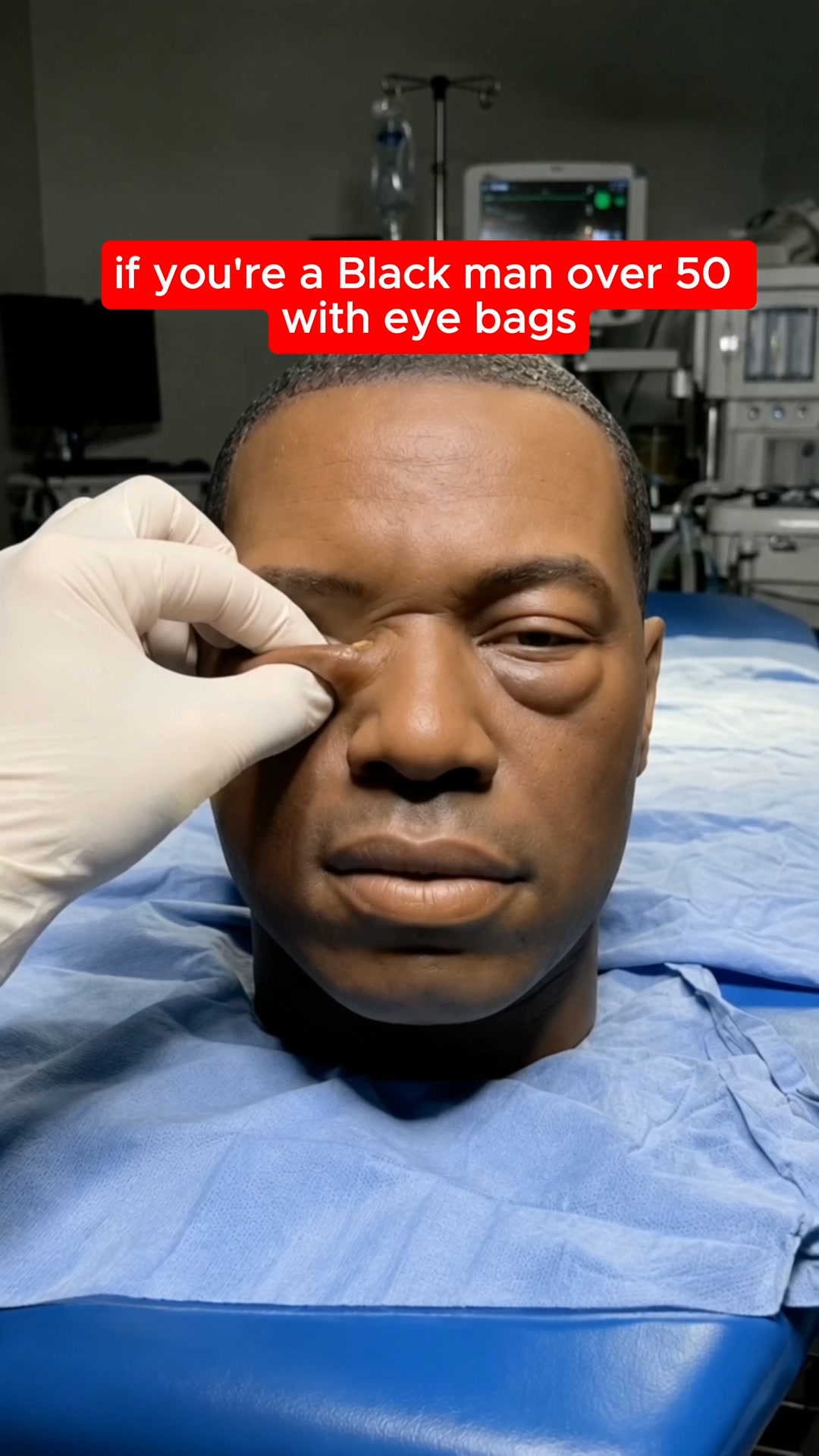 Black men's eye bags. Real solution.