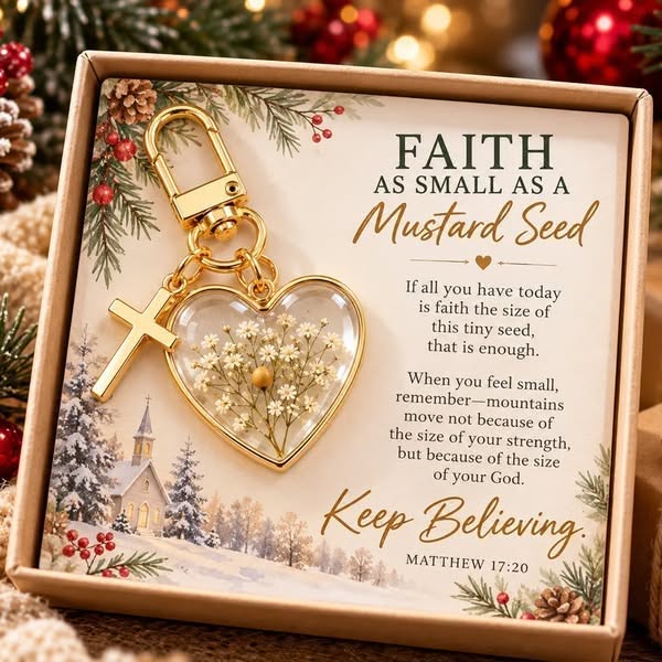 Mustard Seed Faith Keychain