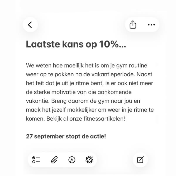 Actie loopt t/m 27 september