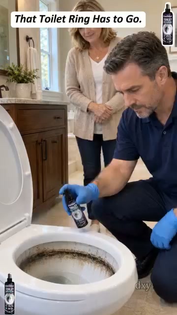 Waterline Cleaner! Targets black rings, clinging formula & less scrubbing. Clean bowl – grab yours!