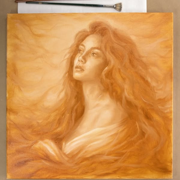 Paint Dreamy One-Color Oil Portraits