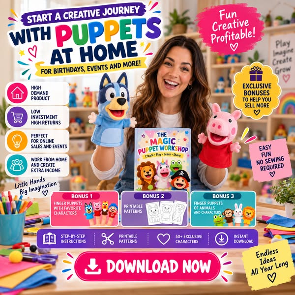 Create magical puppets with your hands