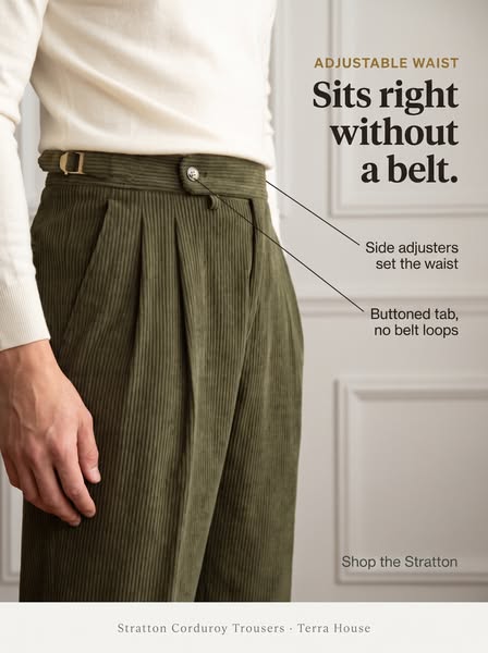 Stratton Corduroy Trousers - 50% Off