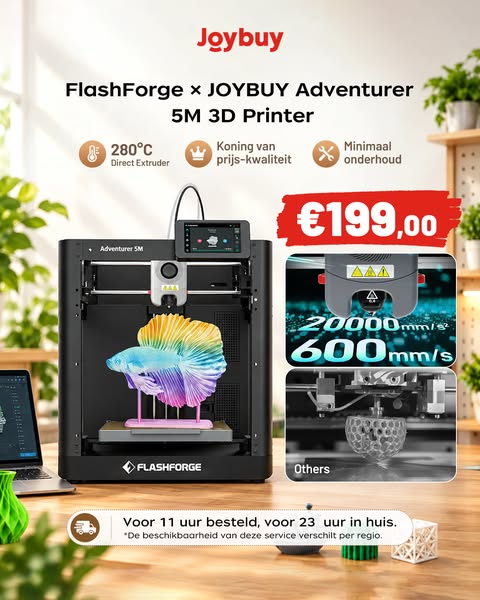 Tot 87% Korting op 3D-printers