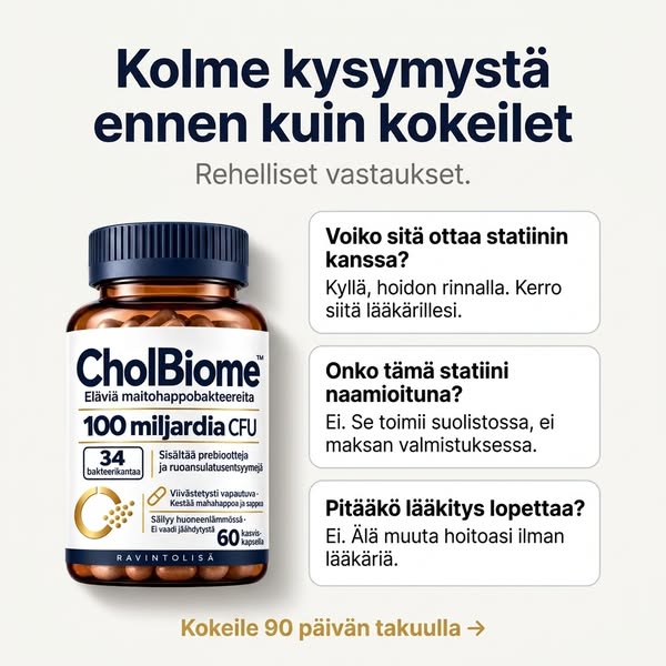 Sapen kierto voi olla syy, miksi kolesteroli ei laske vaikka syöt oikein