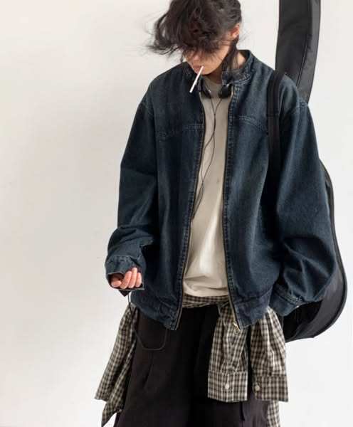 Kurashi Washed Denim Work Jacket