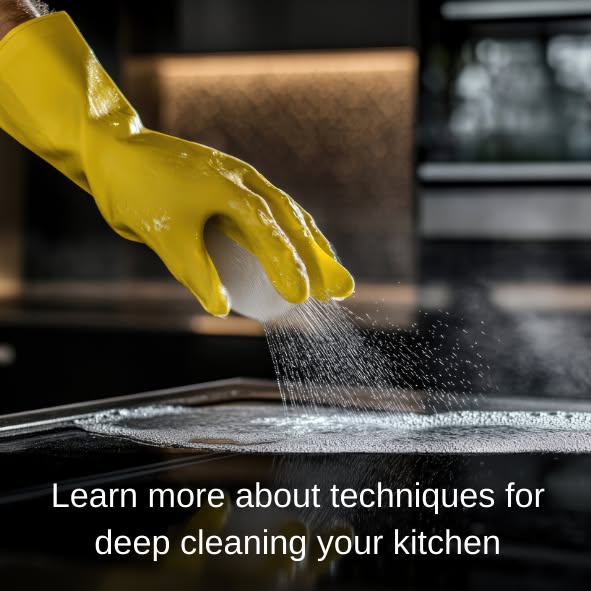 Learn more about techniques for deep cleaning your kitchen