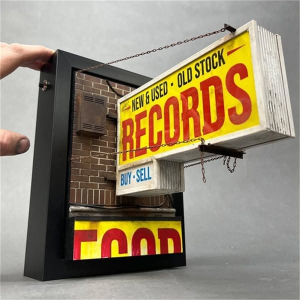 Record Store Retro Wall Light - Record Collector Gift