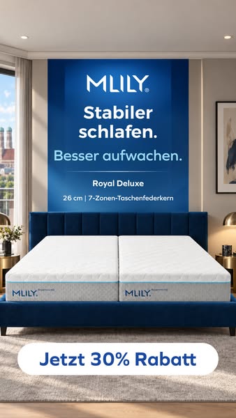 Royal Deluxe Taschenfederkernmatratze | MLILY Deutschland