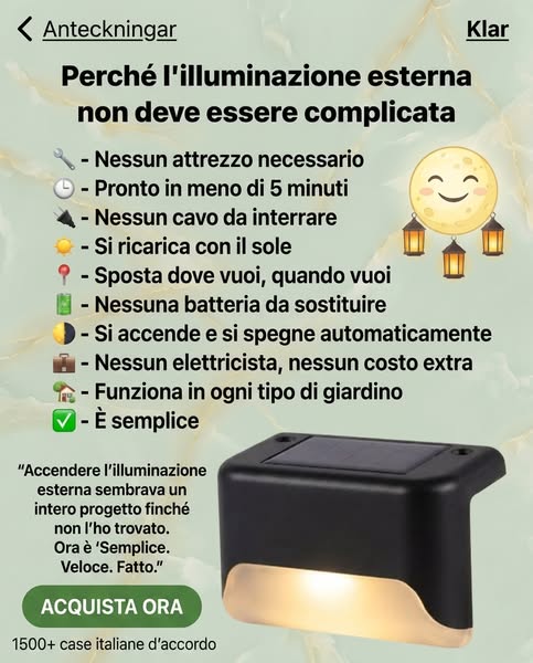 Lampada Solare da Esterno