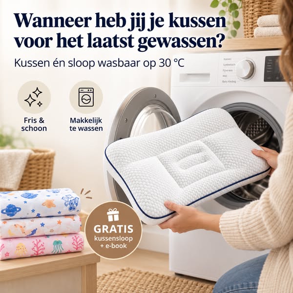 Ook het kussen zelf blijft fris